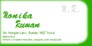 monika ruman business card